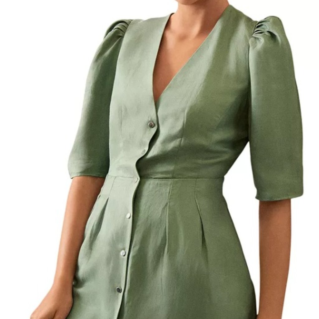 Nwt Ba&Sh Strid Puff Sleeve Dress